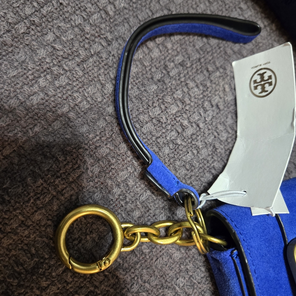 Tory Burch Blue Suede Mini Bag - Picture 7 of 10